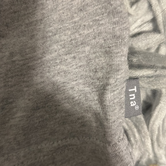 Grey Cropped TNA T-Shirt - Picture 3 of 3